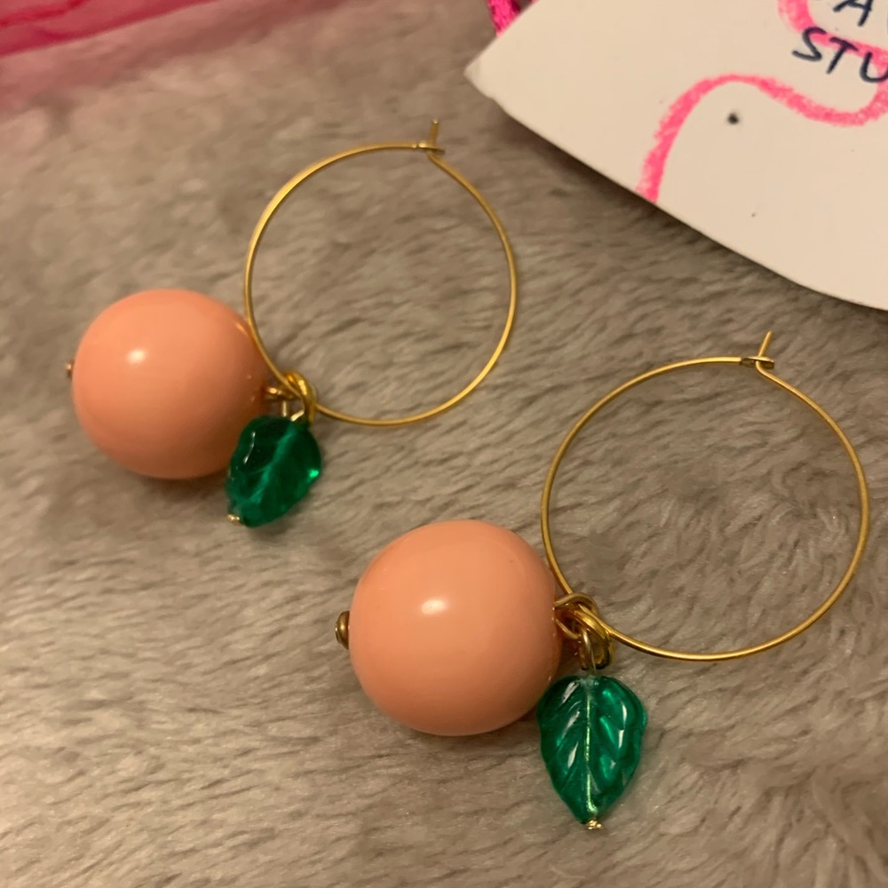 Adorable Peach Earrings